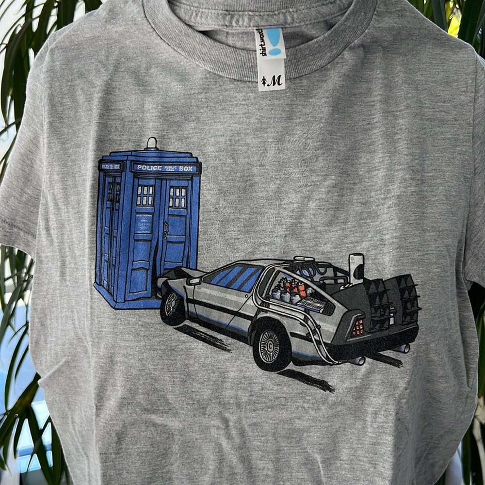 Shirt.Woot Doctor Who Delorean Mashup